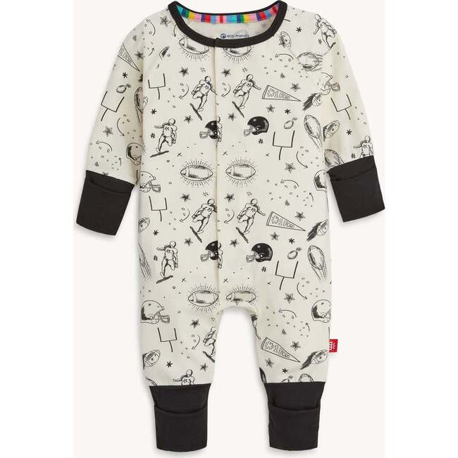 Natural Game Day Modal Conv Coverall - Footie Pajamas - 2