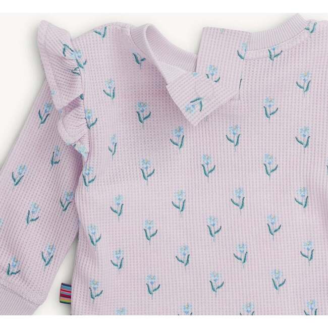 Lavendar Floral Waffle Set - Mixed Apparel Set - 2