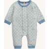 Grey Checkerboard Brushed Fleece Romper - Rompers - 1 - thumbnail