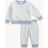 Grey Checkerboard Brushed Fleece Sweatsuit - Mixed Apparel Set - 2
