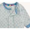 Grey Checkerboard Brushed Fleece Romper - Rompers - 2