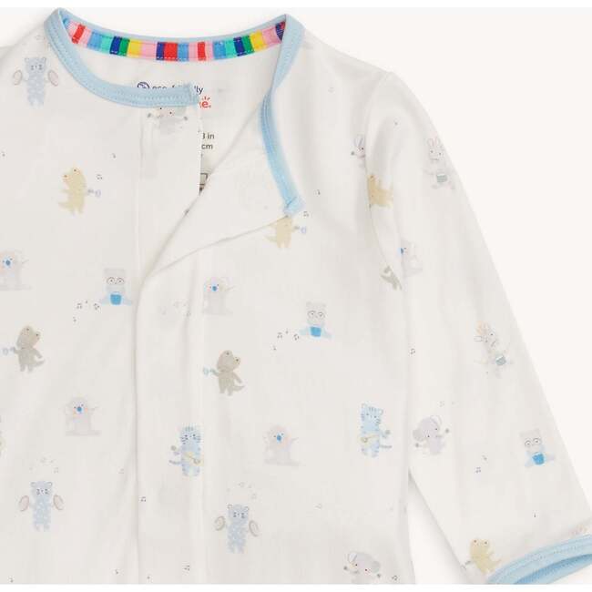 Blue Baby Beats Modal Footie - Footie Pajamas - 2