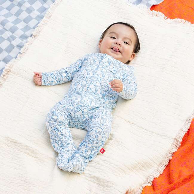 Blue Herds Of A Feather Modal Footie - Footie Pajamas - 2