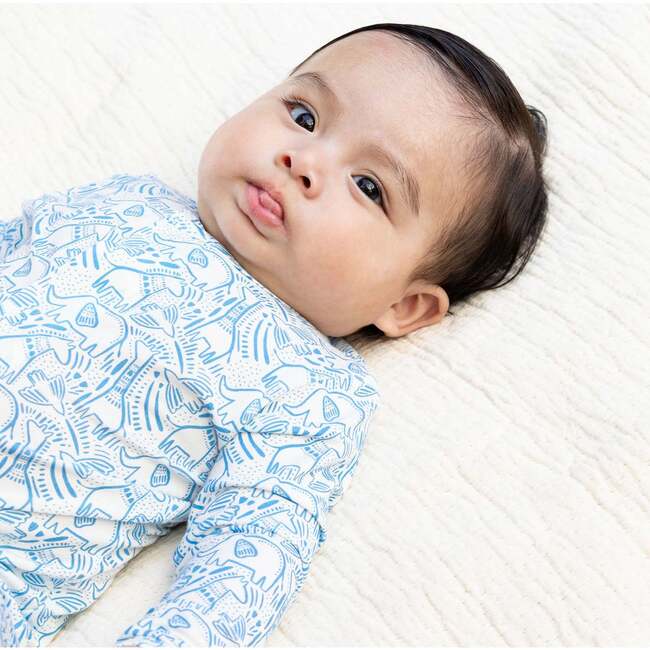 Blue Herds Of A Feather Modal Footie - Footie Pajamas - 3