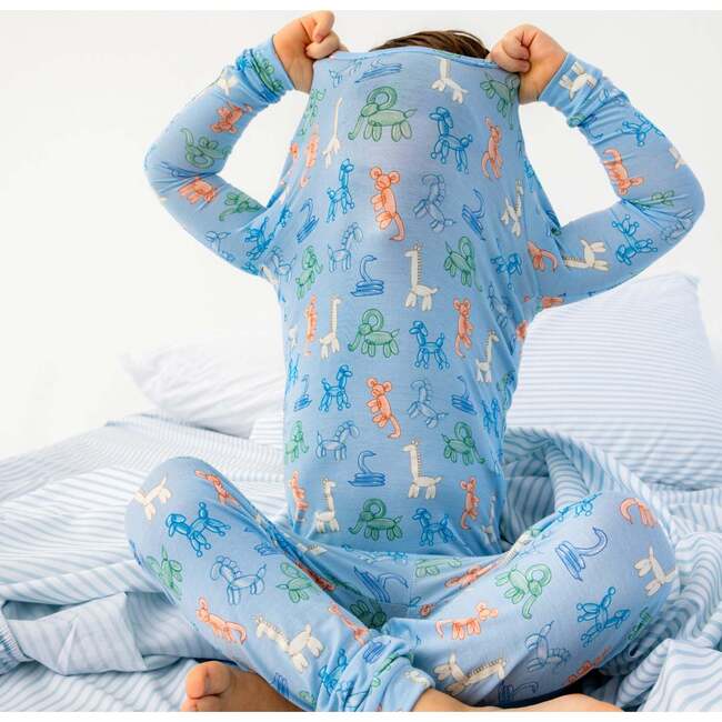 Blue Party Animals Glow In The Dark Mo L/S Pj - Pajamas - 4