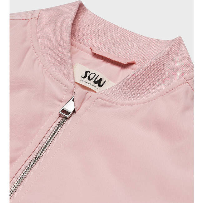 Bomber Jacket With Side Zips, Rose - Jackets - 5