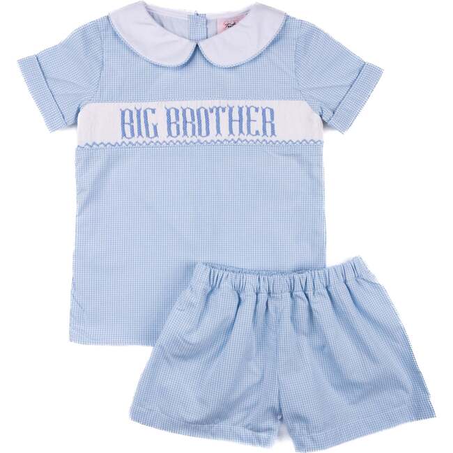 Big Brother Short Set, Blue Gingham