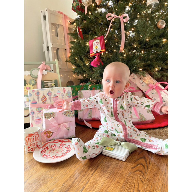 Holiday Baby Pima Two Way Zipper Footie, Winter's Whimsy