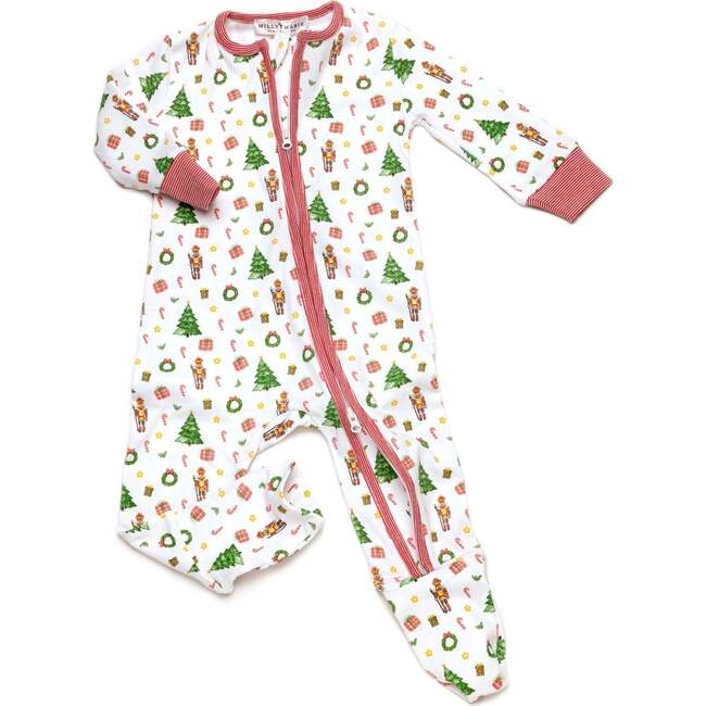 Holiday Baby Pima Convertible Zipper Footie, Winter's Whimsy