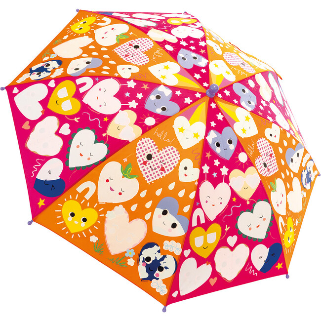 Hearts 6+ Colour Change Umbrella