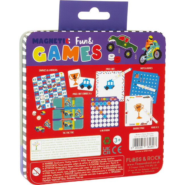 Magnetic Fun & Games Tin - Cars - Play Kits - 3