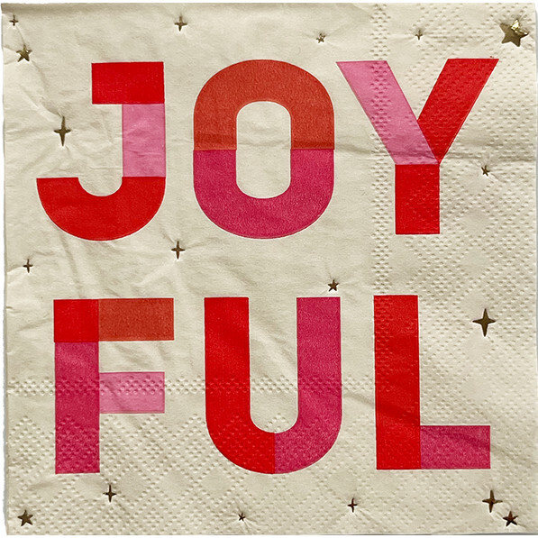 "Joyful" Cocktail Napkins