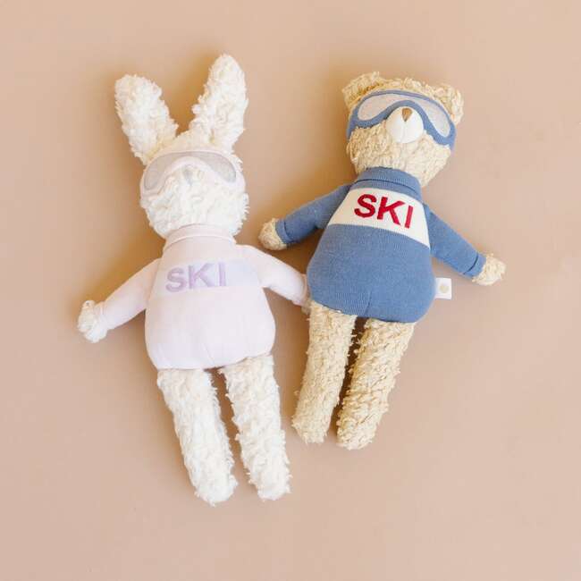 Ski Bunny and Bear Plush Toy Baby Gift Set Organic Cotton - Plush - 2