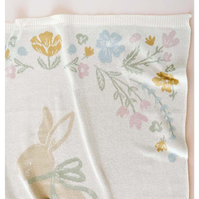 Pastel Bunny Blanket Blush Lovey Baby Gift Set Organic Cotton - Blankets - 2