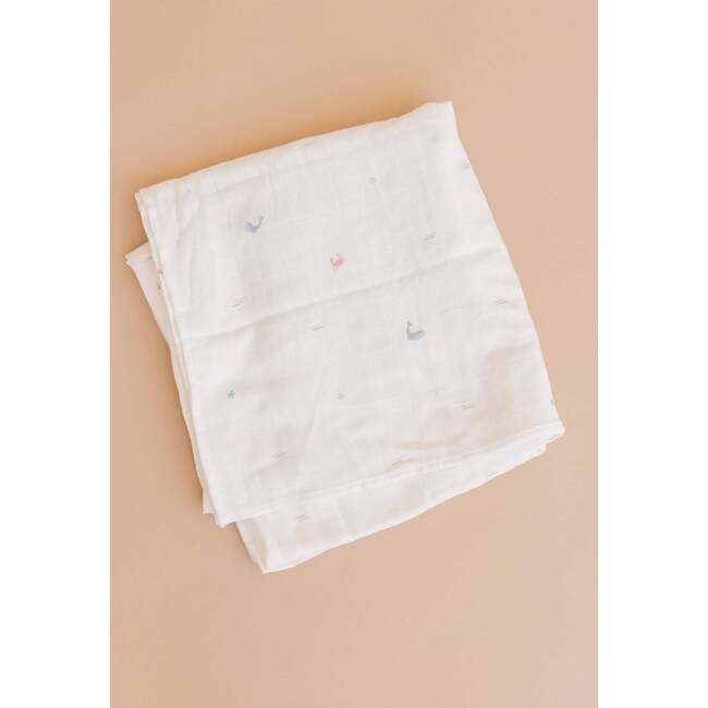 Nautical Baby Swaddle and Teether Set, Crab - Mixed Gift Set - 4
