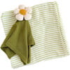 Green Stripe Baby Swaddle and Lovey Set, Flower - Mixed Gift Set - 1 - thumbnail