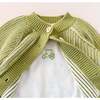 Golf Plush Toy Onesie and Green Cotton Cardigan - Mixed Apparel Set - 2