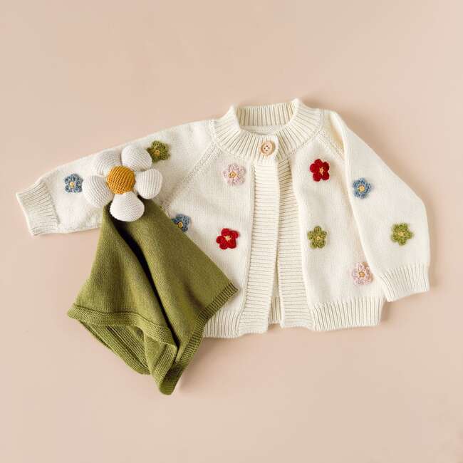 Cotton Flower Cardigan and Lovey - Cardigans - 2