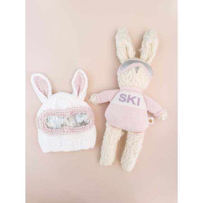 Bunny Ski Goggles Hat and Plush Toy