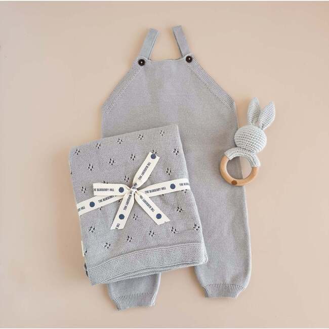 Organic Cotton Baby Gift Overalls, Grey - Overalls - 2