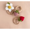 Cotton Crochet Rattle, Pink Strawberry - Rattles - 2