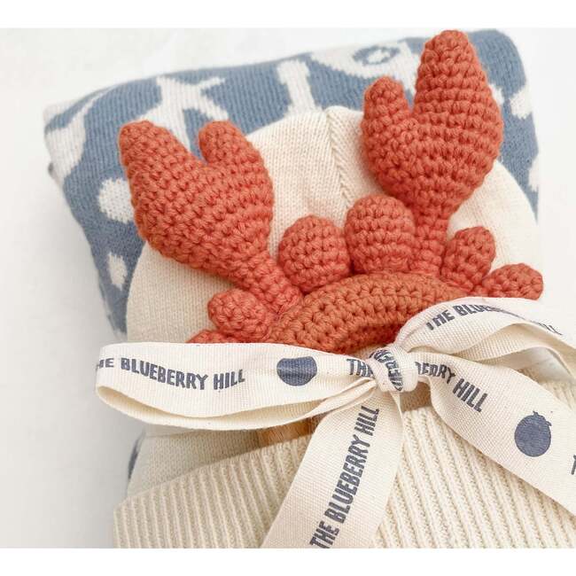 Cotton Crochet Teether Crab, Orange - Teethers - 2