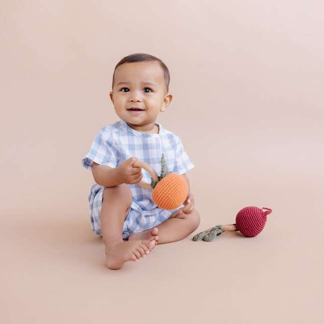 Cotton Crochet Rattle, Orange - Teethers - 4