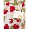 Strawberry Blanket Flower Rattle Cotton Hat Toy Gift Set - Mixed Accessories Set - 2