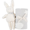 Star Moon Blanket Bunny Plush Grey Toy Baby Gift Set Organic Cotton - Blankets - 1 - thumbnail