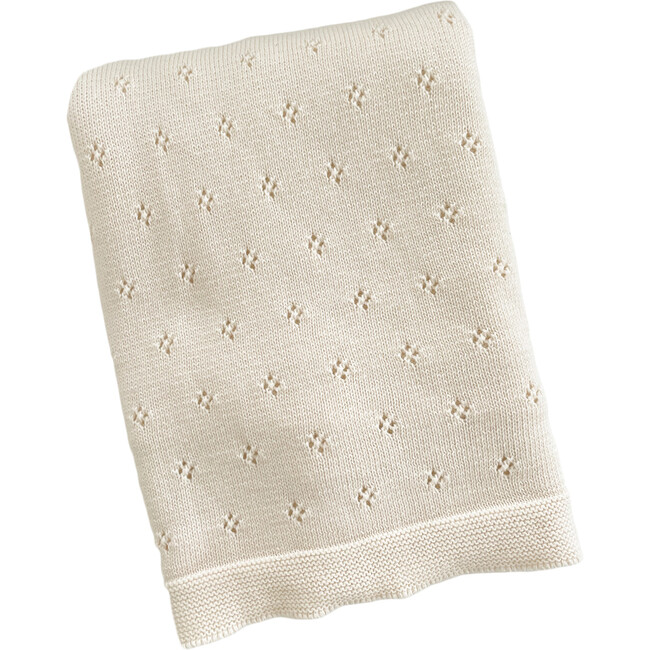 Pique Baby Blanket, Cream