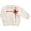 Present Sweater, Cream/Red - Cardigans - 1 - thumbnail