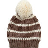Rib Knit Stripe Hat, Tan - Hats - 1 - thumbnail