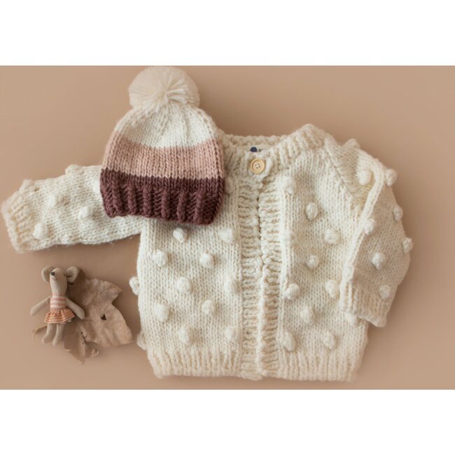 Popcorn Cardigan, Cream - Cardigans - 2