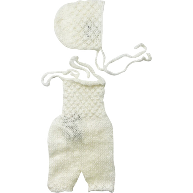 Newborn Mohair Pant and Bonnet Set - Hats - 1