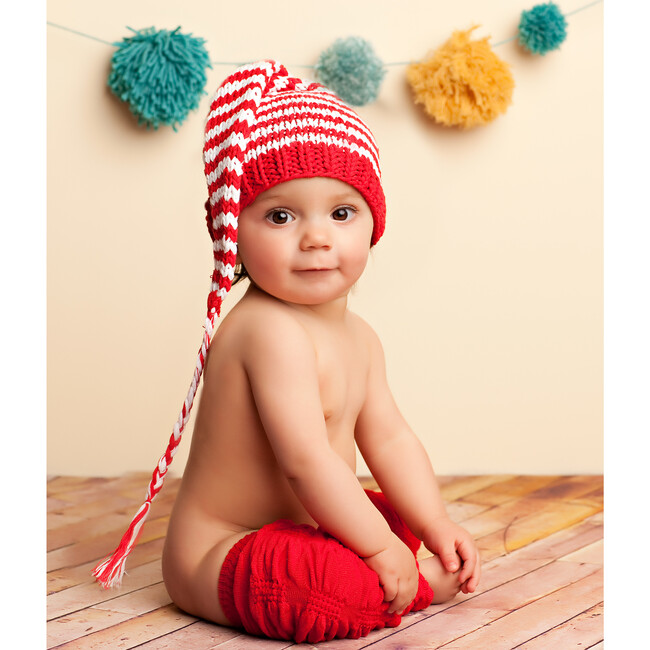 Lucy Stripe, Red and White - Hats - 2