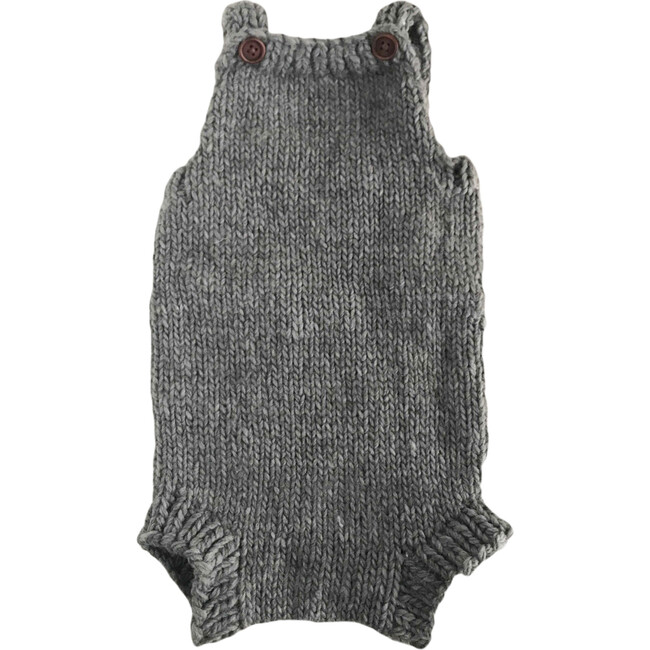 Handknit Romper, Zinc - Rompers - 1