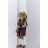 Lennon Lion Bonnet with Faux Fur, Mustard - Hats - 2