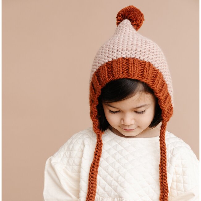Color Block Bonnet, Blush/Cinnamon - Hats - 2