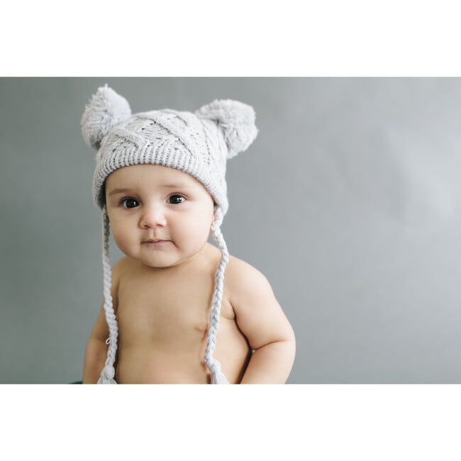Quinn Cable hat, Gray - Hats - 2