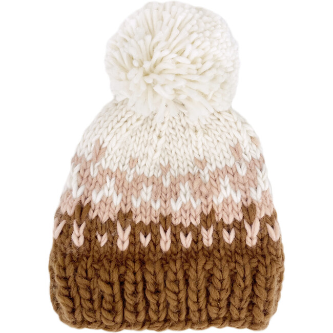 Nell Stripe Hat, Walnut/Blush