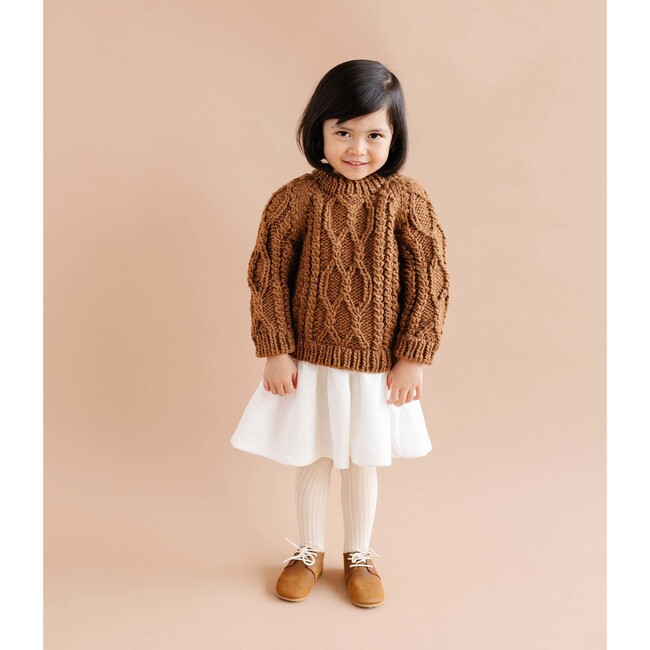 Fisherman Sweater, Walnut - Cardigans - 3