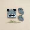 Raccoon Hat and Booties Set, Zinc - Costume Accessories - 2 - thumbnail