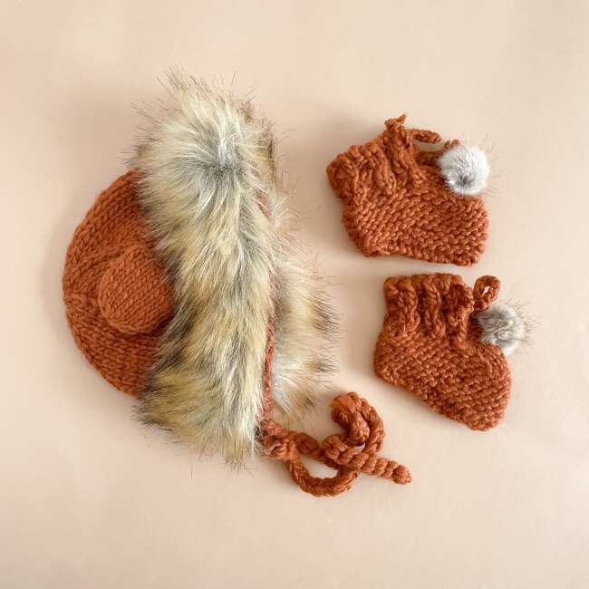 Lion Hat and Booties Set, Cinnamon - Costume Accessories - 2
