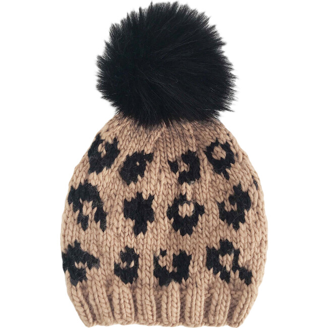 Cheetah Hat, Latte/Black