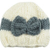 Sabrina Bow, Cream with Gray - Hats - 1 - thumbnail