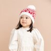 Snowfall Hat, Red and Cream - Hats - 2