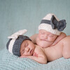 Sabrina Bow, Cream with Gray - Hats - 2