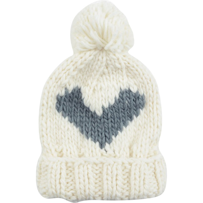 Gray Heart Beanie - Hats - 1