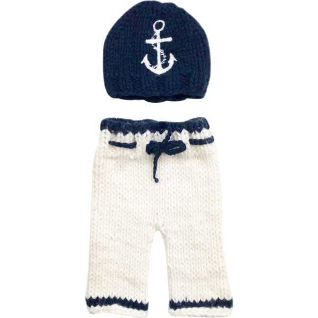 Hudson Anchor Newborn Set, Navy and White