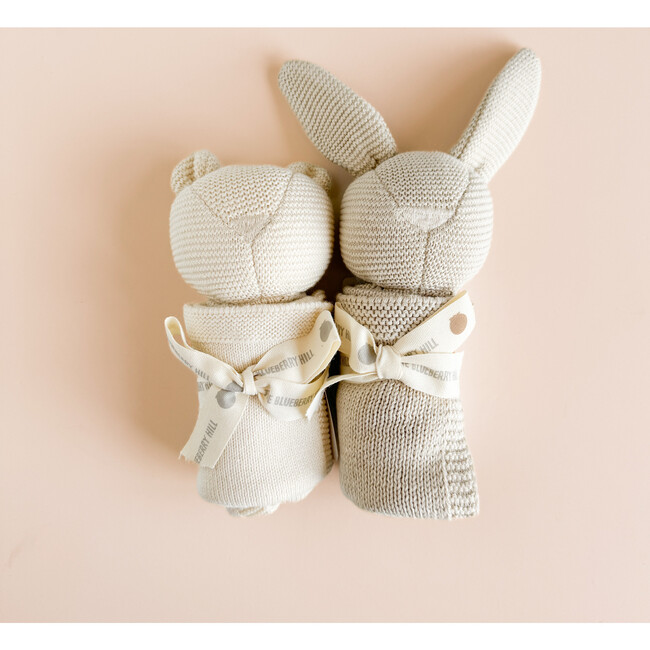 Harper Bear Baby Lovey Cuddle Cloth Blanket Toy Gift, Neutral Cream
